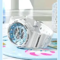 Genuine Sanrio Cinnamoroll Waterproof Multifunction Electronic Dual Display Quartz Watch - ArtGalleryZen