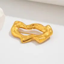 Geometric Abstract Flow Water Pin Brooch - ArtGalleryZen