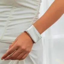Geometric Chunky D Shaped Wide Cuff Bangle Bracelet - ArtGalleryZen