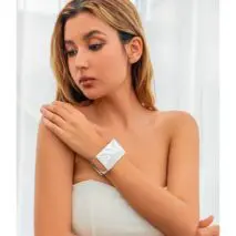 Geometric Chunky D Shaped Wide Cuff Bangle Bracelet - ArtGalleryZen