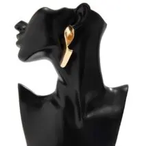 Geometric Chunky Irregular Twisted Dangle Earrings - ArtGalleryZen