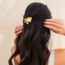 Geometric Chunky Pleated Irregular Pattern Hair Clip - ArtGalleryZen