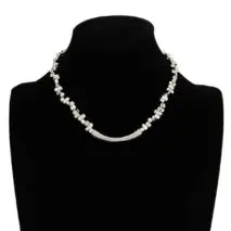 Geometric Irregular Beaded Chain Choker Necklace Bracelet - ArtGalleryZen