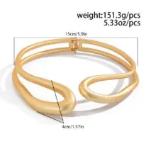 Geometric Irregular Hoop Frosted Collar Necklace - ArtGalleryZen