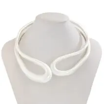 Geometric Irregular Hoop Frosted Collar Necklace - ArtGalleryZen