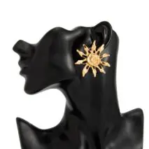 Geometric Irregular Sun Stud Earrings - ArtGalleryZen