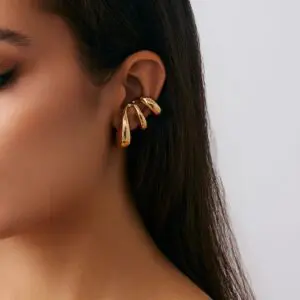 Geometric Liquid Flow Waterdrop Earrings - ArtGalleryZen
