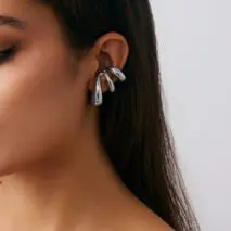 Geometric Liquid Flow Waterdrop Earrings - ArtGalleryZen