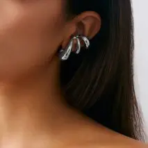 Geometric Liquid Flow Waterdrop Earrings - ArtGalleryZen
