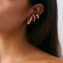 Geometric Liquid Flow Waterdrop Earrings - ArtGalleryZen