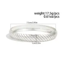 Geometric Silver Plated Striped Arm Cuff - ArtGalleryZen