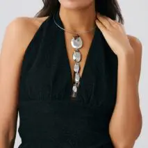 Geometric Waterdrop Pendant Collar Choker Y Necklace - ArtGalleryZen