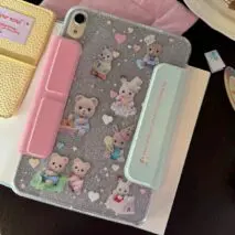 Glitter Sylvanian Families Magnetic Detachable iPad Case - ArtGalleryZen