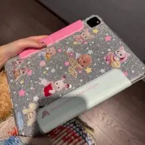 Glitter Sylvanian Families Magnetic Detachable iPad Case - ArtGalleryZen
