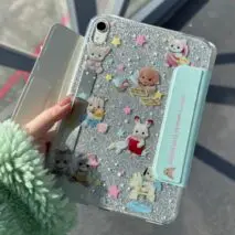 Glitter Sylvanian Families Magnetic Detachable iPad Case - ArtGalleryZen