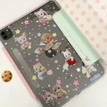 Glitter Sylvanian Families Magnetic Detachable iPad Case - ArtGalleryZen