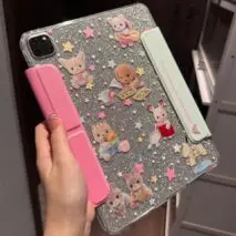 Glitter Sylvanian Families Magnetic Detachable iPad Case - ArtGalleryZen