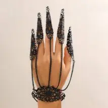 Gothic Five Finger Armor Nails Mittens Bracelet - ArtGalleryZen