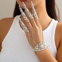 Gothic Five Finger Armor Nails Mittens Bracelet - ArtGalleryZen