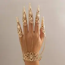 Gothic Five Finger Armor Nails Mittens Bracelet - ArtGalleryZen