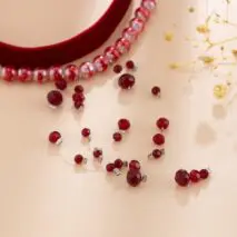 Halloween 2Pcs Blood Drop Crystal Tassel Pearl Chain Velvet Choker Necklace Set - ArtGalleryZen