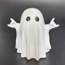 Halloween Cute Middle Finger Ghost Light Up Statue - ArtGalleryZen