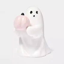Halloween Cute Middle Finger Ghost Light Up Statue - ArtGalleryZen