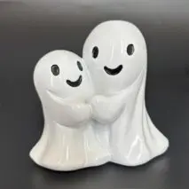 Halloween Cute Middle Finger Ghost Light Up Statue - ArtGalleryZen