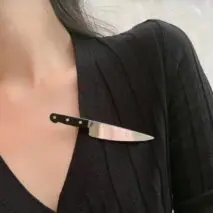 Halloween Funny Knife Shape Hair Clip - ArtGalleryZen