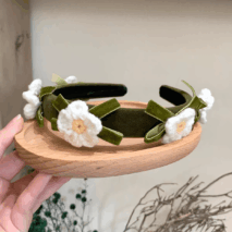 Handmade Crochet Flower Hair Band - ArtGalleryZen
