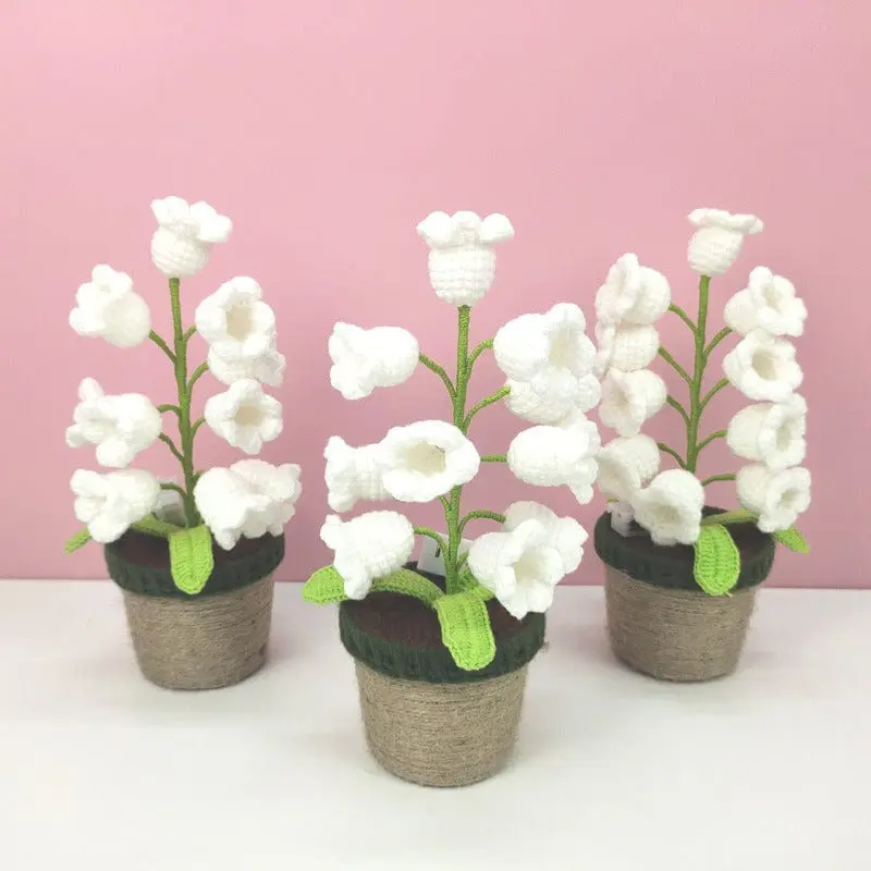Handmade Crochet Lily Of The Valley Night Light - ArtGalleryZen