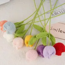 Handmade Crochet Tulip Flower - ArtGalleryZen