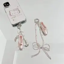 Handmade Crystal Seed Bead Pearl Dance Theatrical Phone Strap - ArtGalleryZen