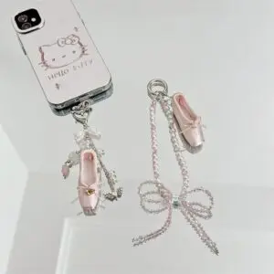 Handmade Crystal Seed Bead Pearl Dance Theatrical Phone Strap - ArtGalleryZen