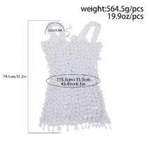 Handmade Gold Silver Plated Sequins Tassel Patchwork Nightclub Party Strappy Dress - ArtGalleryZen