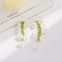 Handmade Lily Of The Valley Dangle Earrings - ArtGalleryZen