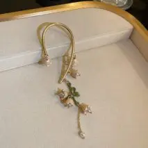 Handmade Lily Of The Valley Dangle Ear Wrap Earrings - ArtGalleryZen