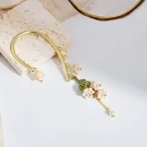 Handmade Lily Of The Valley Dangle Ear Wrap Earrings - ArtGalleryZen