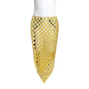 Handmade Rhombic Colorful Glitter Sequins Patchwork Strappy Nightclub Party Skirt - ArtGalleryZen
