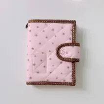 Handmade Star Polka Dot Pink A6 B6 A5 Fabric Book Cover - ArtGalleryZen