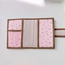 Handmade Star Polka Dot Pink A6 B6 A5 Fabric Book Cover - ArtGalleryZen