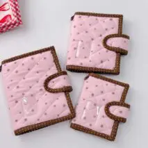 Handmade Star Polka Dot Pink A6 B6 A5 Fabric Book Cover - ArtGalleryZen