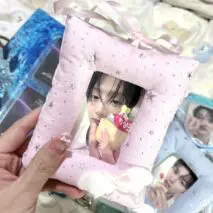 Handmade Wing Star Fabric Photocard Holder Keychain Kpop Card Display - ArtGalleryZen