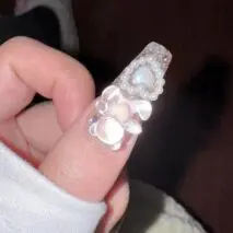 Handmade Y2K Gummy Bears Bowknot 3D Press on Nails False Nail - ArtGalleryZen