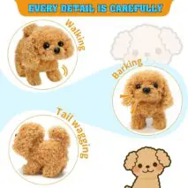Interactive Plush Puppy Toy - Walking Barking Electronic Pet Dog - ArtGalleryZen