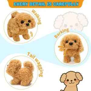 Interactive Plush Puppy Toy - Walking Barking Electronic Pet Dog - ArtGalleryZen