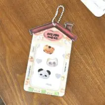 Kawaii Bear House Photocard Holder Keychain Kpop Card Display Bag - ArtGalleryZen