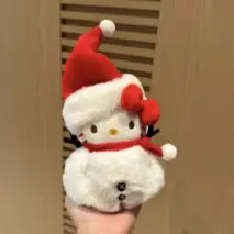 Kawaii Christmas Themed Hello Kitty Plush Keychain Doll - ArtGalleryZen