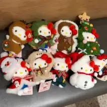Kawaii Christmas Themed Hello Kitty Plush Keychain Doll - ArtGalleryZen