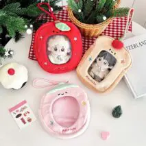Kawaii Clear Display Keychain Bag - Plush Doll Photocard Holder Pouch - ArtGalleryZen